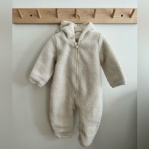 Sherpa coverall bear hoodie